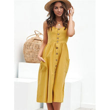 Load image into Gallery viewer, Button strip v-neck strapless