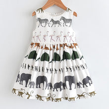 Load image into Gallery viewer, Animals Printed Princess Dress