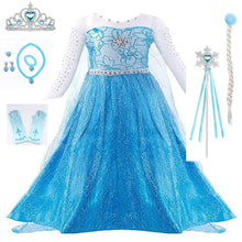 Load image into Gallery viewer, Girls Fancy Queen Elsa Costume