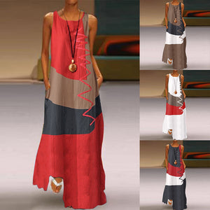 Color Stitching Maxi Dress