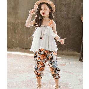 Vest + Floral Pants 2PCS Costumes