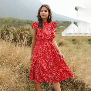 Floral Print Ruffle A-line Sundress