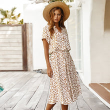 Load image into Gallery viewer, Dots High Waist A-Line Ladies Dress

