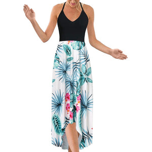V-neck  Sleeveless Long Dress