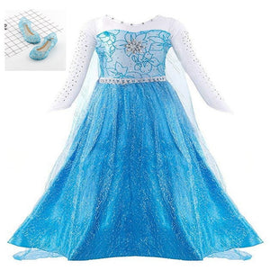 Girls Fancy Queen Elsa Costume